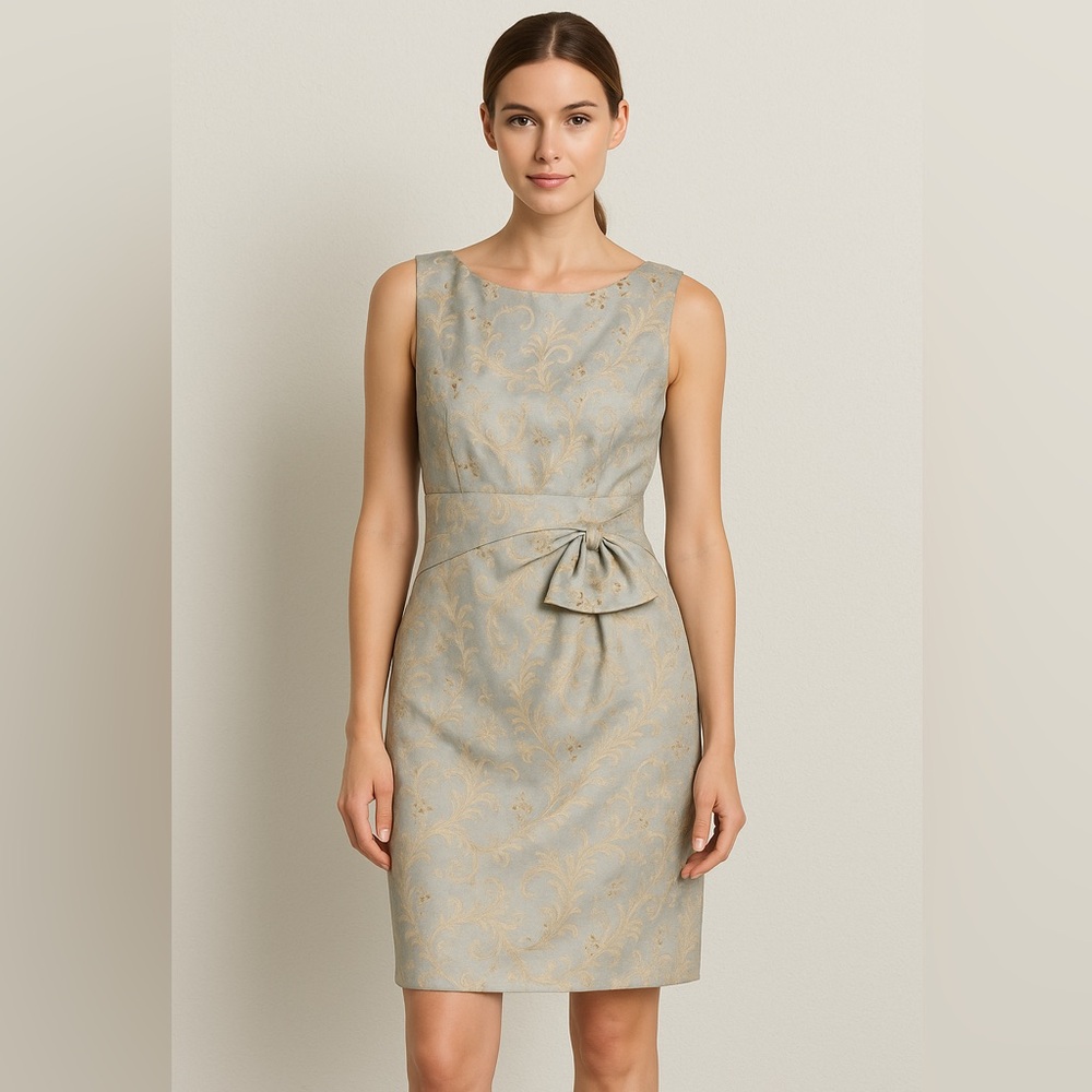 Tahari Elegant Floral Patterned Dress